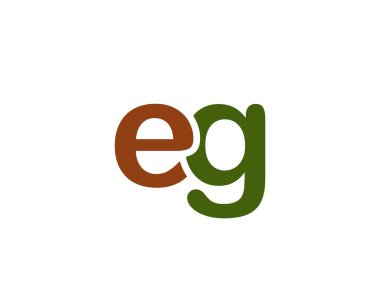 EG logo tasarım vektör şablonu. EG