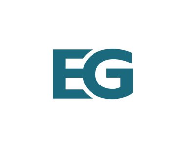 EG logo tasarım vektör şablonu. EG
