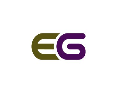 EG logo tasarım vektör şablonu. EG