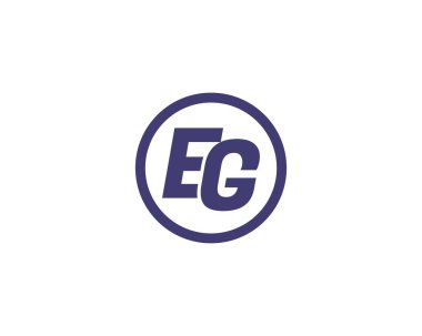 EG logo tasarım vektör şablonu. EG