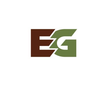 EG logo tasarım vektör şablonu. EG