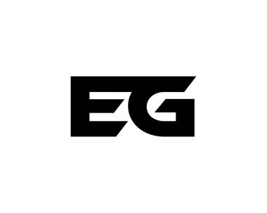 EG logo tasarım vektör şablonu. EG