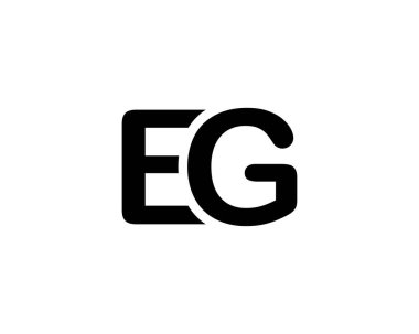 EG logo tasarım vektör şablonu. EG