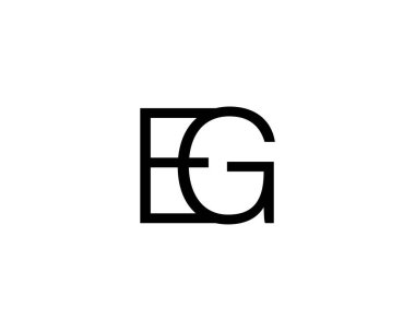 EG logo tasarım vektör şablonu. EG