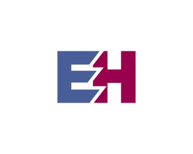 EH logo tasarım vektör şablonu. EH