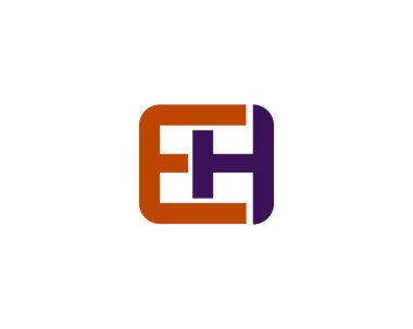 EH logo tasarım vektör şablonu. EH
