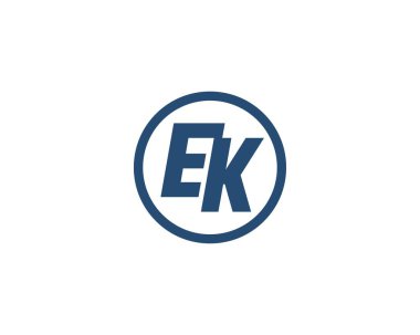 EK Logo tasarım vektör şablonu. EK