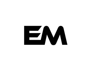 EM logo tasarım vektör şablonu. EM