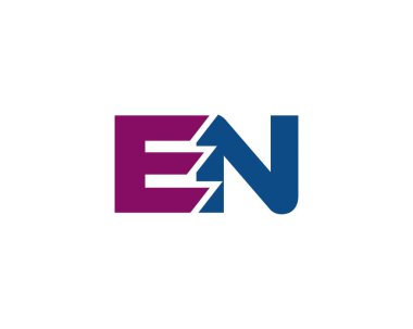 EN logo tasarım vektör şablonu. EN