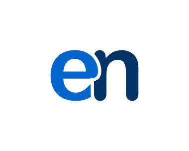 EN logo tasarım vektör şablonu. EN
