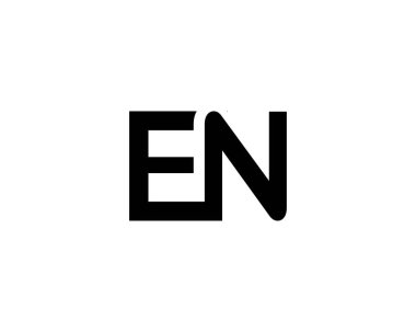 EN logo tasarım vektör şablonu. EN