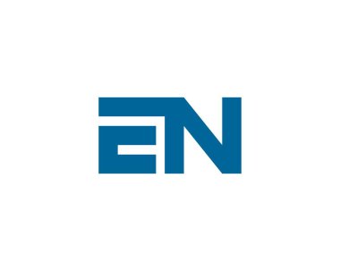 EN logo tasarım vektör şablonu. EN