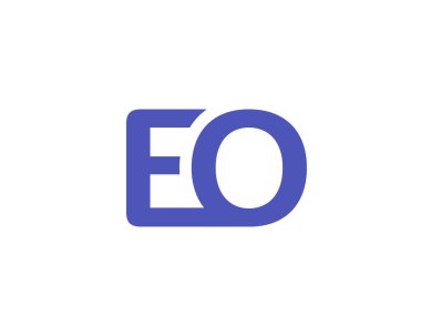 EO logo tasarım vektör şablonu. EO