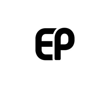 EP logo tasarım vektör şablonu. EP