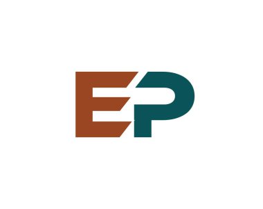 EP logo tasarım vektör şablonu. EP
