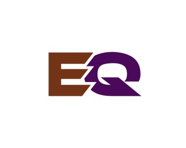 EQ logo tasarım vektör şablonu. EQ