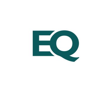 EQ logo tasarım vektör şablonu. EQ