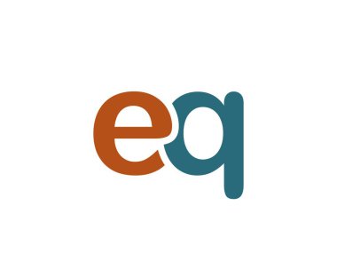 EQ logo tasarım vektör şablonu. EQ