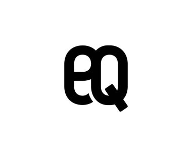 EQ logo tasarım vektör şablonu. EQ