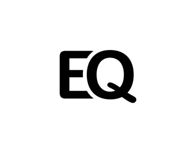 EQ logo tasarım vektör şablonu. EQ