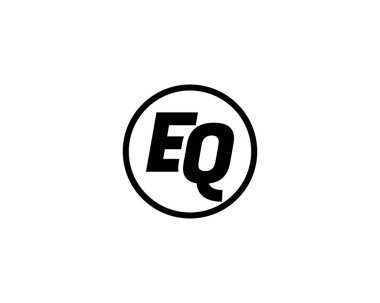 EQ logo tasarım vektör şablonu. EQ