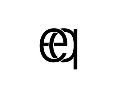 EQ logo tasarım vektör şablonu. EQ