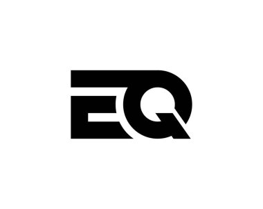 EQ logo tasarım vektör şablonu. EQ