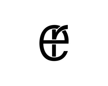 ER Logo tasarım vektör şablonu. Acil