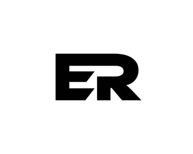 ER Logo design vector template. ER clipart