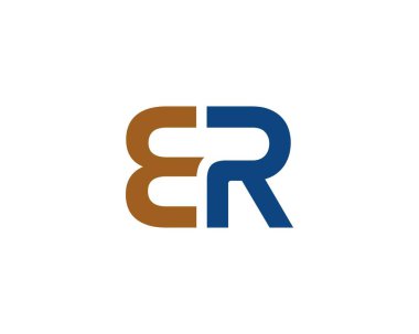 ER Logo tasarım vektör şablonu. Acil