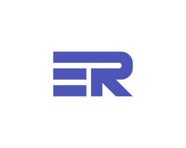 ER Logo tasarım vektör şablonu. Acil