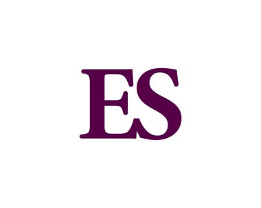 ES logo tasarım vektör şablonu. EVET