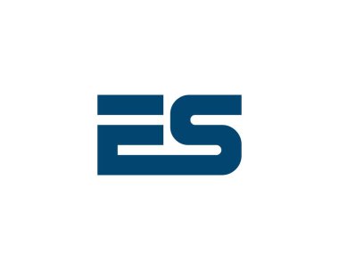 ES logo tasarım vektör şablonu. EVET