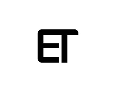 ET logo tasarım vektör şablonu. ET