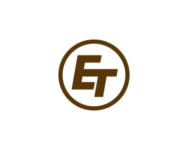 ET logo tasarım vektör şablonu. ET