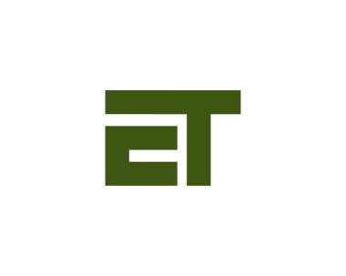 ET logo design vector template. ET clipart