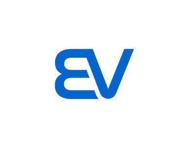 EV logo tasarım vektör şablonu. EV