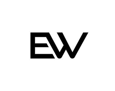 EW logo tasarım vektör şablonu. Iyy