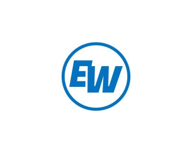 EW logo tasarım vektör şablonu. Iyy