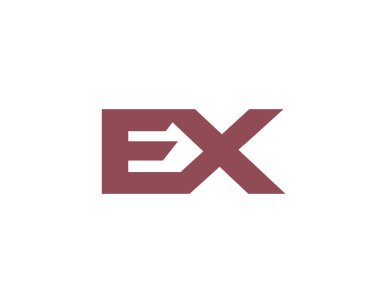 EX Logo tasarım vektör şablonu. EX