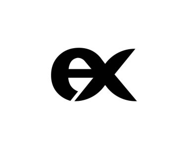 EX Logo tasarım vektör şablonu. EX