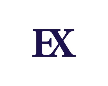 EX Logo tasarım vektör şablonu. EX