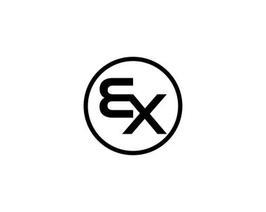 EX Logo tasarım vektör şablonu. EX