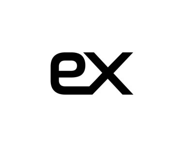EX Logo tasarım vektör şablonu. EX