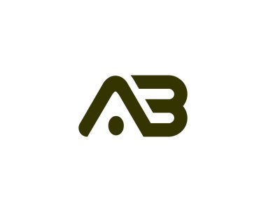 AB Logo tasarım vektör şablonu. AB