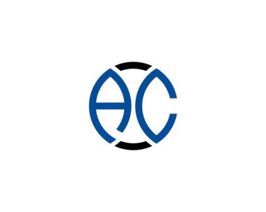 AC logo tasarım vektör şablonu. AC