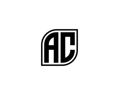 AC logo tasarım vektör şablonu. AC