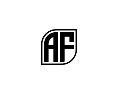 AF logo tasarım vektör şablonu. AF