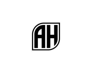 AH logo tasarım vektör şablonu. Evet.