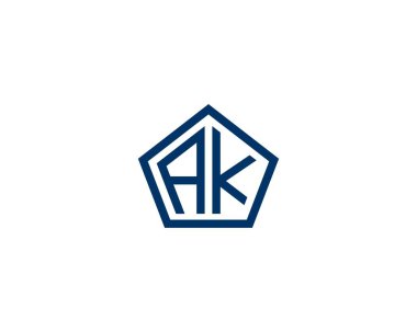 AK logo tasarım vektör şablonu. AK